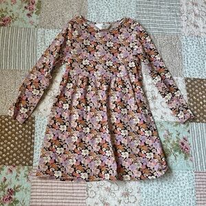 H&M girls' floral long-sleeve dress